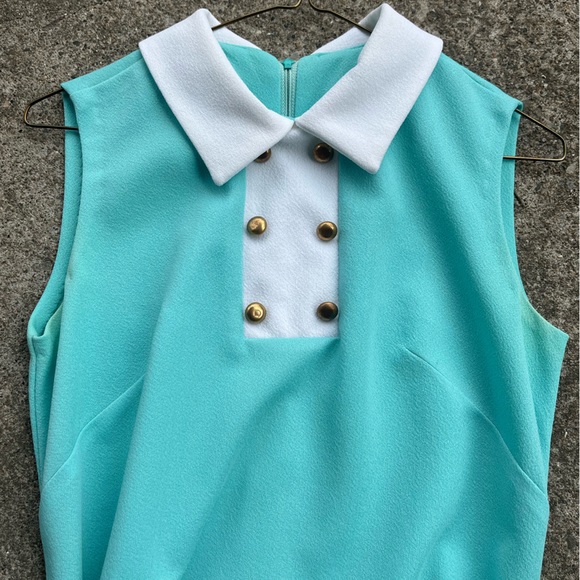 Teal mod midi dress - Picture 3 of 5